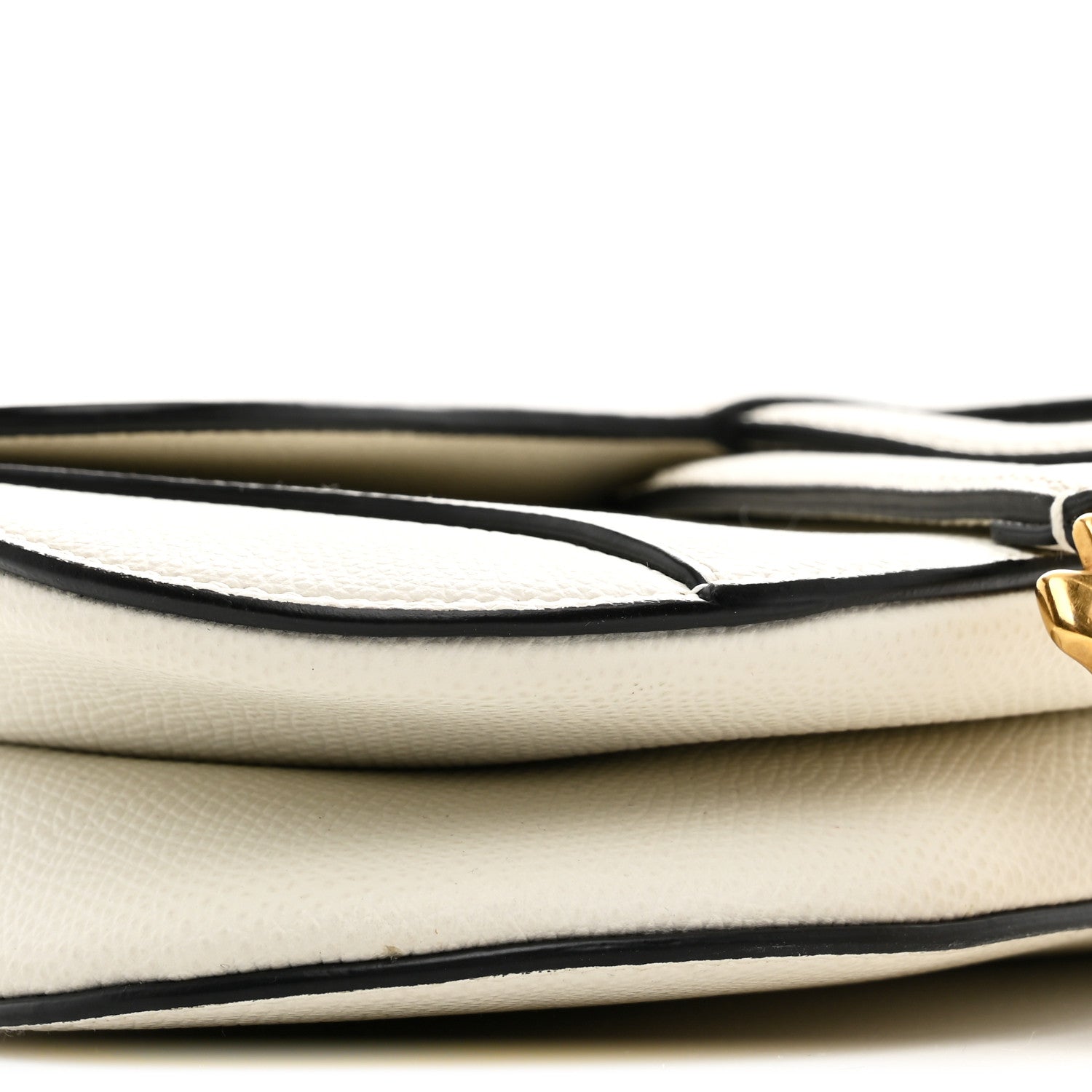 Christian Dior Grained Calfskin Mini Saddle Bag White 9 of 10