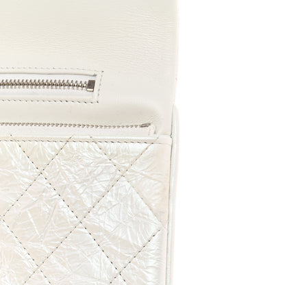 Chanel Iridescent Aged Calfskin Small 31 Pouch White 14 of 14