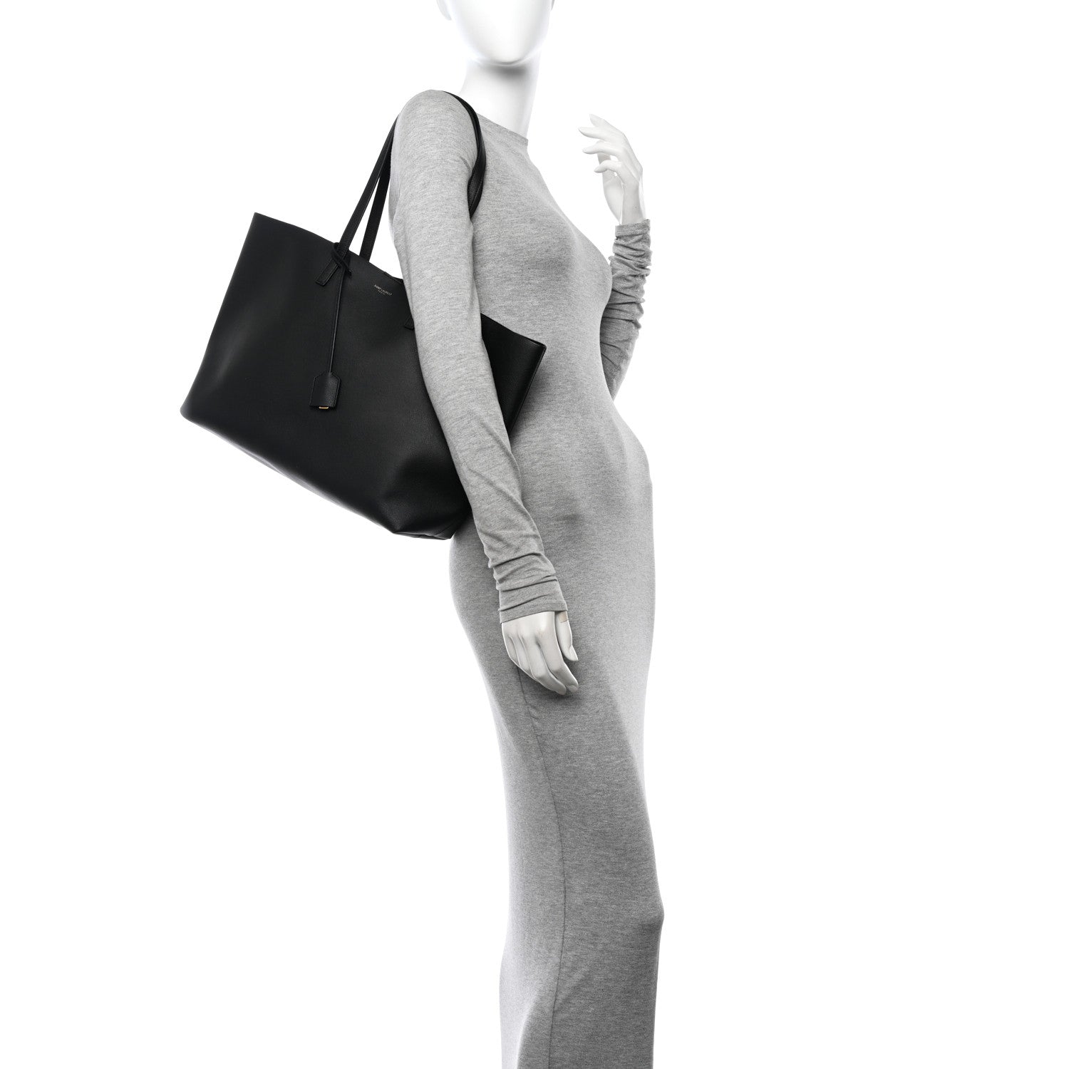 Saint Laurent Calfskin Large Shopping Tote Black 2 of 12