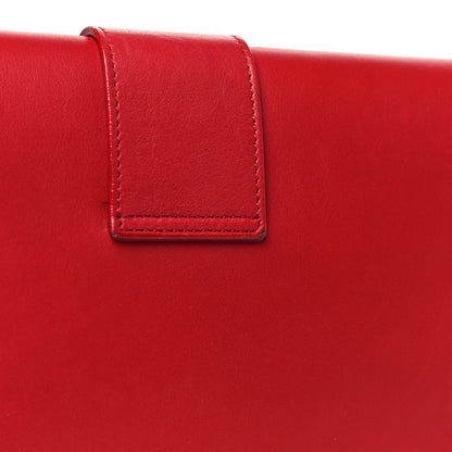 Saint Laurent Calfskin Classic Y Ligne Clutch Red 9 of 10
