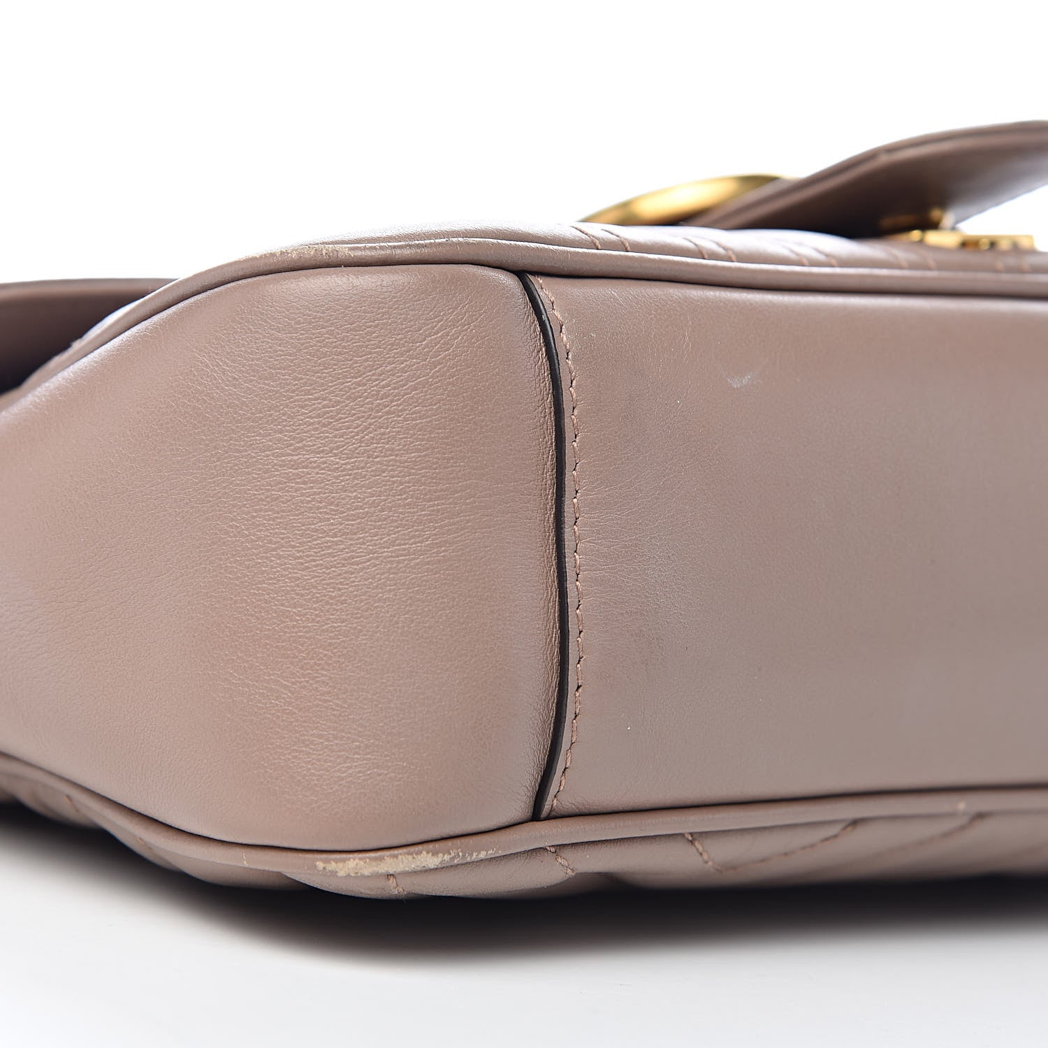 Gucci Calfskin Matelasse Small GG Marmont Shoulder Bag Porcelain Rose 9 of 11