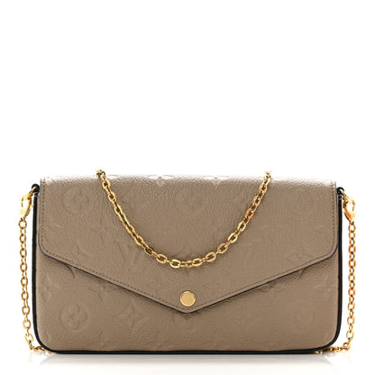 Louis Vuitton Empreinte Pochette Felicie Chain Wallet Tourterelle 1 of 13