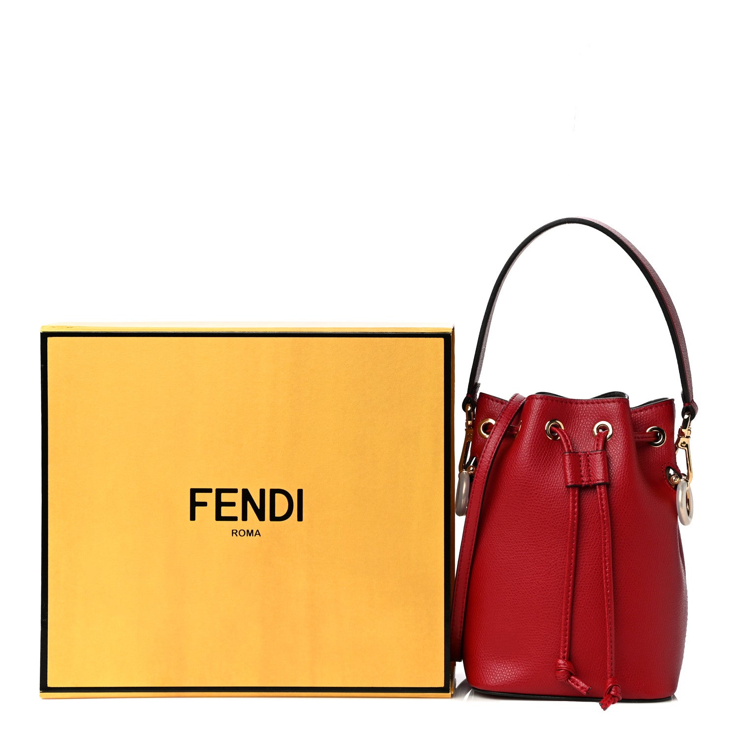 Fendi Vitello Cruise F is Fendi Mini Mon Tresor Bucket Bag Fragola 15 of 15
