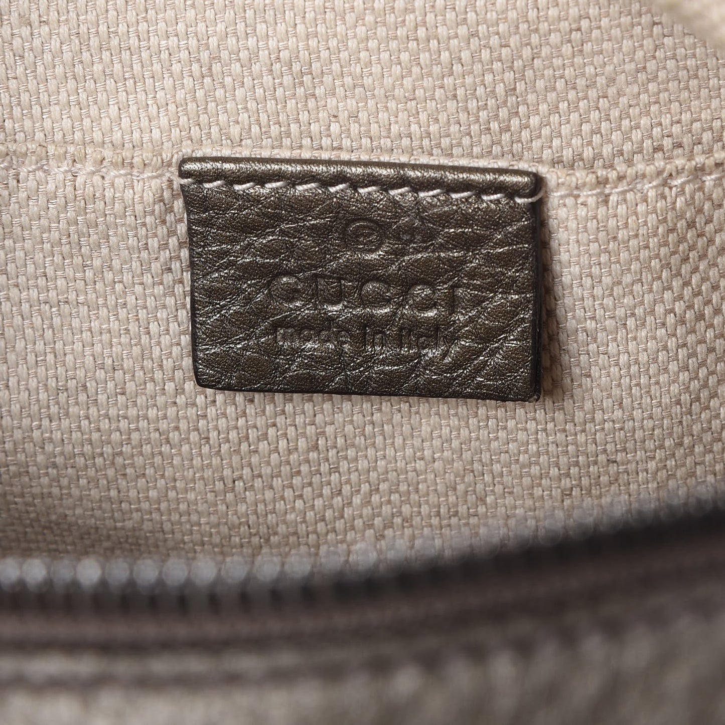 Metallic Pebbled Calfskin Small Soho Disco Bag Sasso