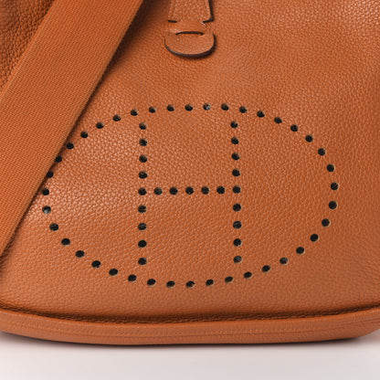 Hermes Taurillon Clemence Evelyne III GM Orange 9 of 9