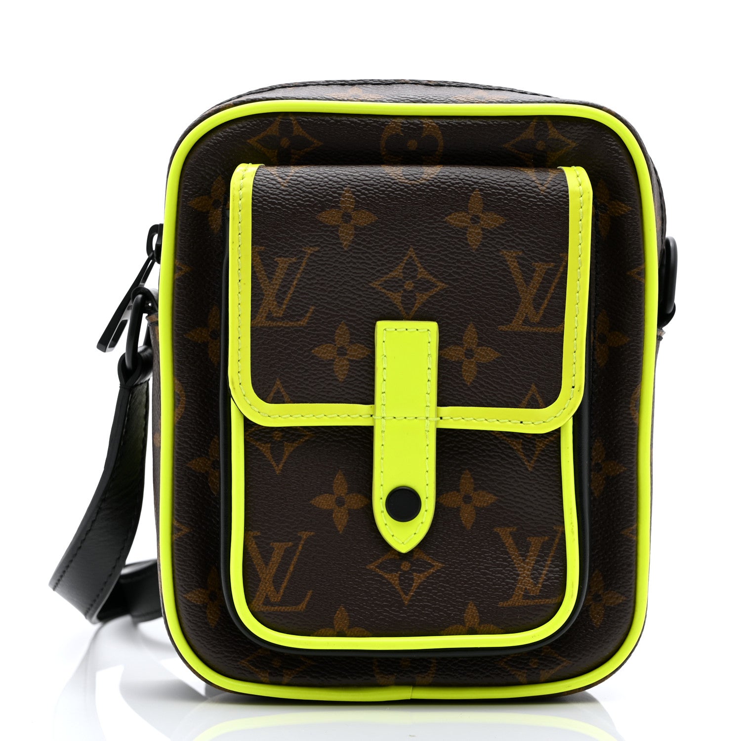 Louis Vuitton Monogram Macassar Christopher Wearable Wallet Fluorescent  Yellow 7 of 9