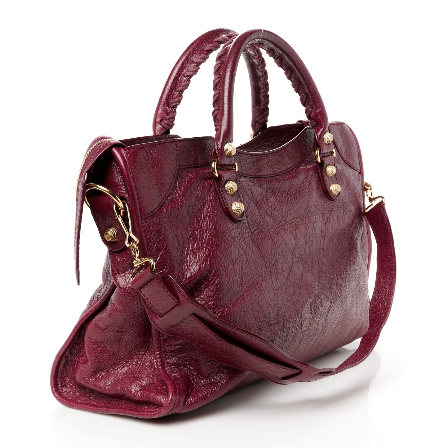 Agneau Giant 12 Gold Hardware City Violet Prune