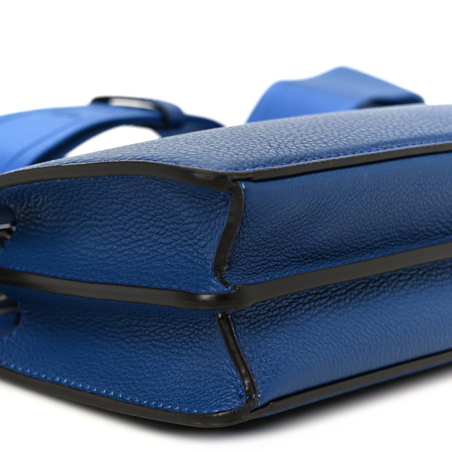 Fendi Cuoio Romano Vitello Cover Bi-Color Peekaboo I See U X Cross Satchel Bleu Royal Acciaio 12 of 13