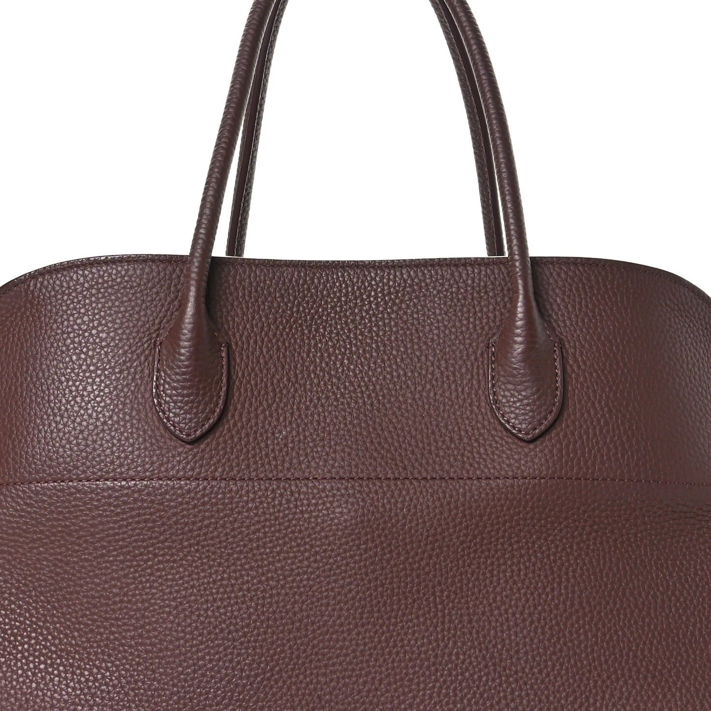 Matte Grained Calfskin EW Margaux Dark Mocha