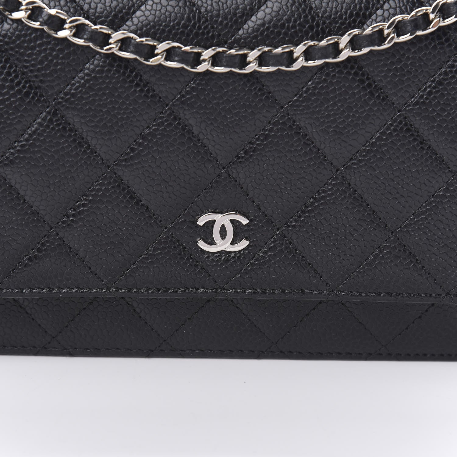 Chanel Caviar Quilted Wallet On Chain WOC Black 11 of 12