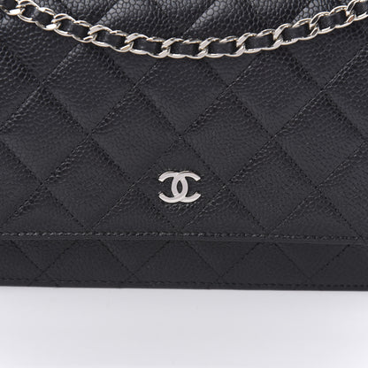 Chanel Caviar Quilted Wallet On Chain WOC Black 11 of 12