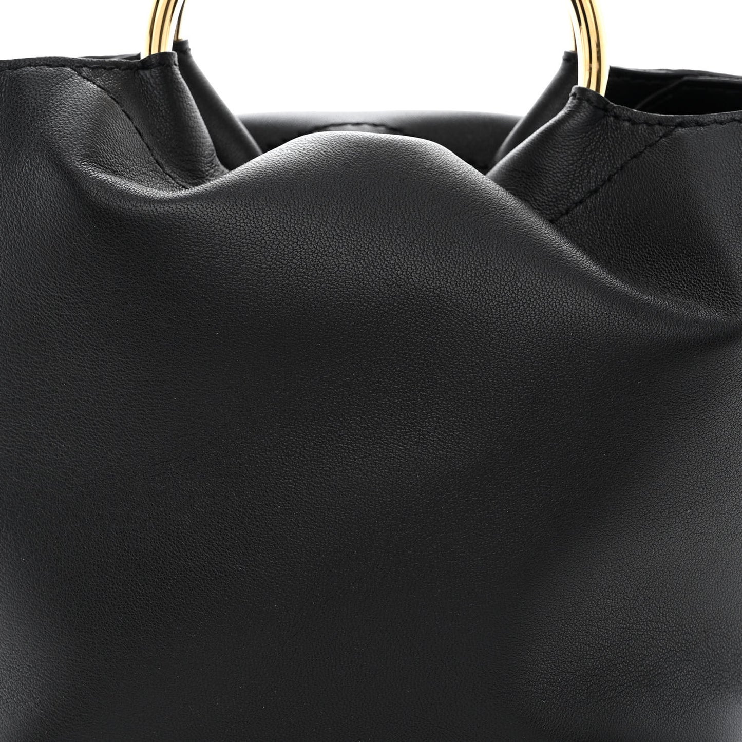 Nappa Small Carry Secrets Bucket Bag Black