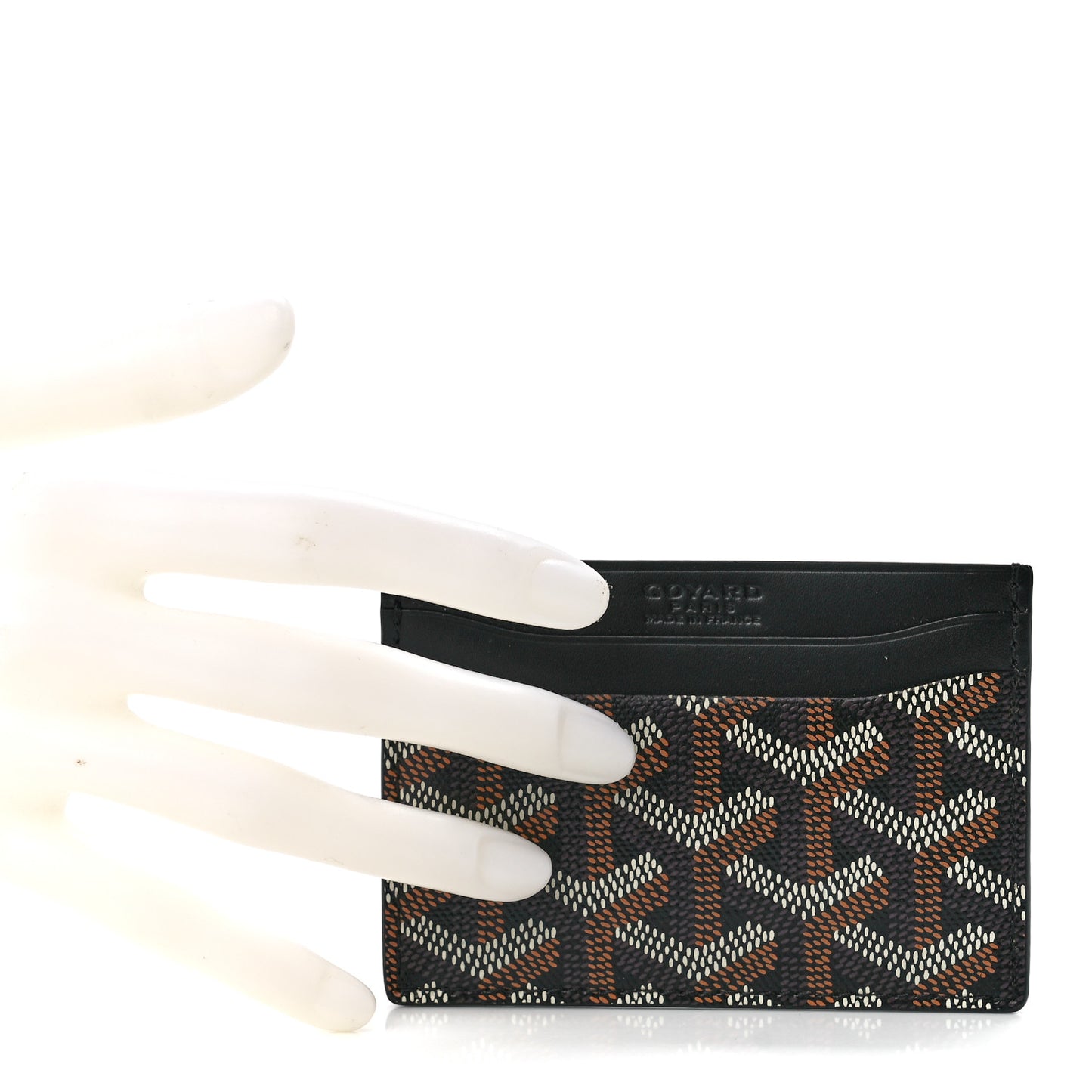 Goyardine Saint Sulpice Card Holder Black