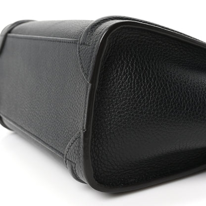 Celine Drummed Calfskin Nano Luggage Black 9 of 9