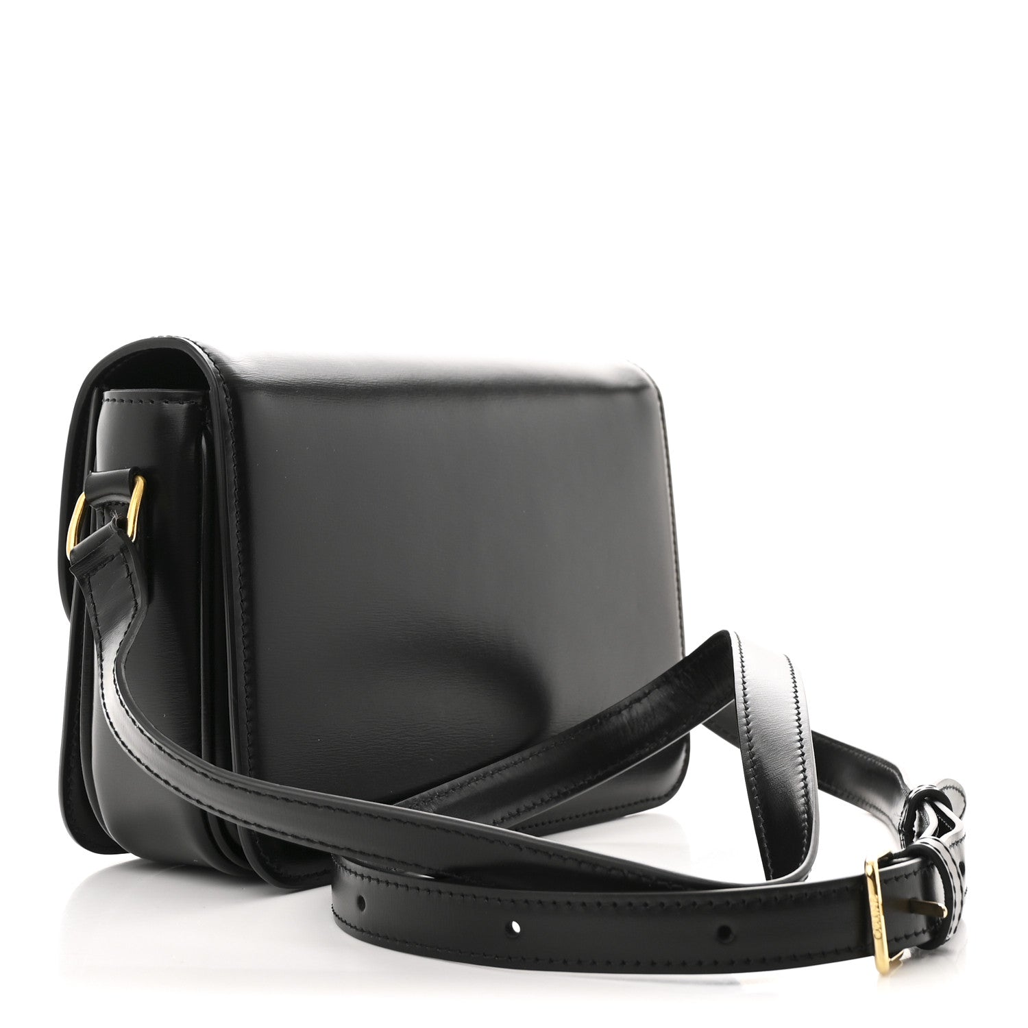 Celine Shiny Calfskin Teen Triomphe Black 3 of 10