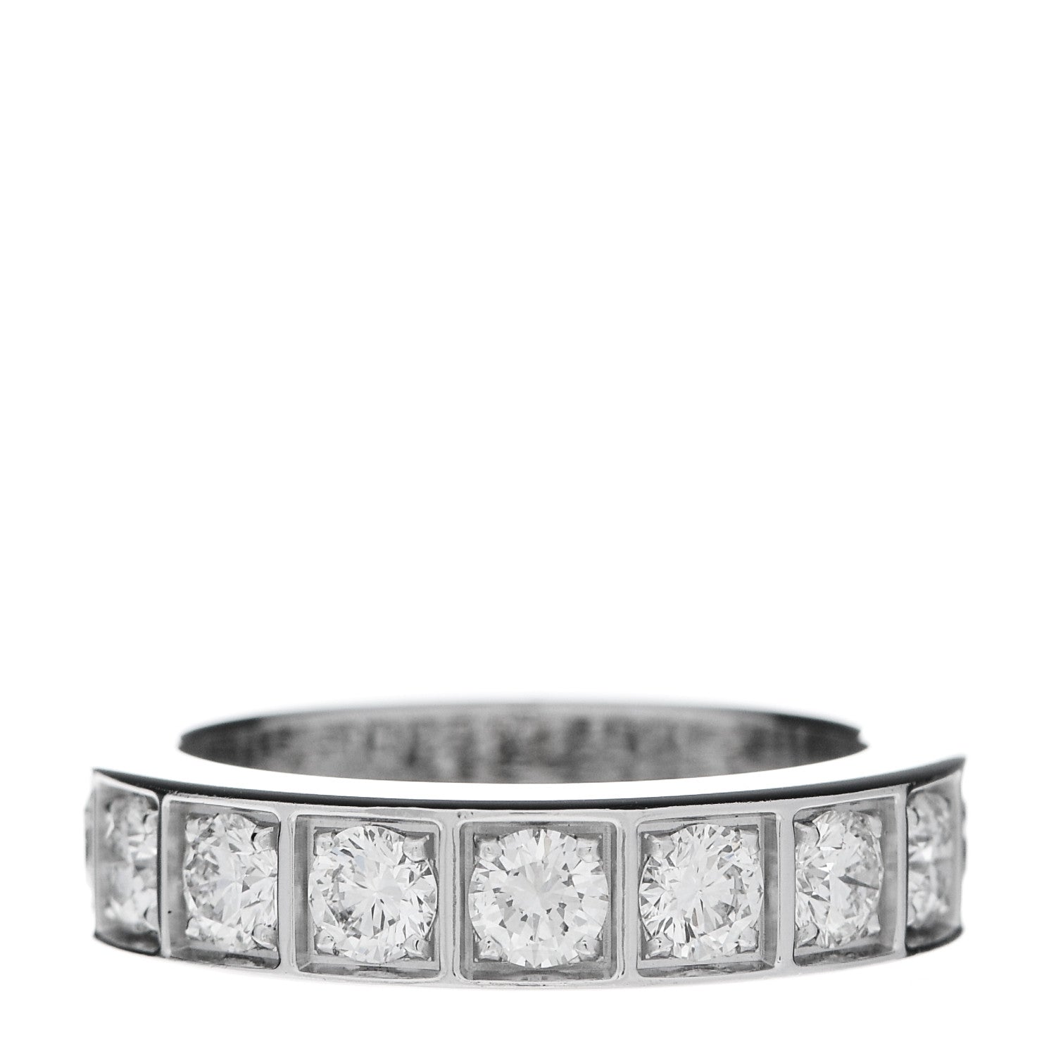 Cartier 18K White Gold Diamond Tectonic Band Ring 55 7.25 1 of 5