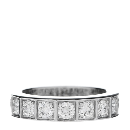 Cartier 18K White Gold Diamond Tectonic Band Ring 55 7.25 1 of 5