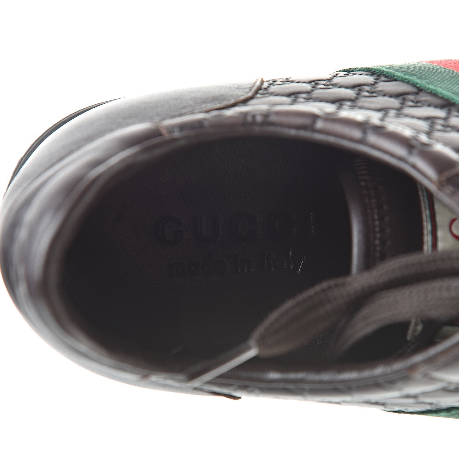 Gucci Guccissima Web Mens Sneakers 8.5 Brown 7 of 11