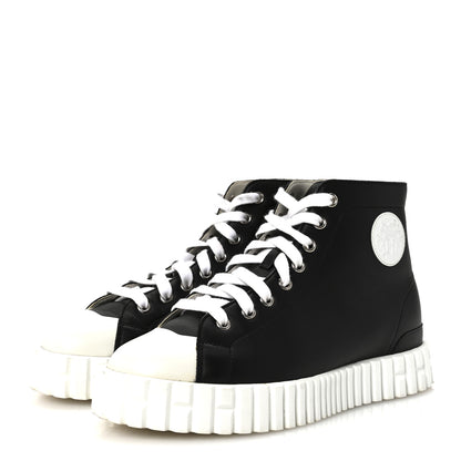Hermes Calfskin Womens Climb Sneakers 37 Black 4 of 8