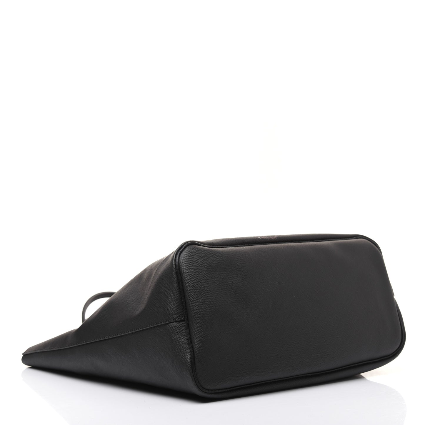 Textured Coated Canvas Rottweiler Print Medium Antigona Tote Black
