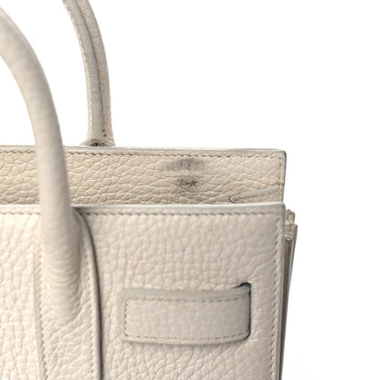Saint Laurent Grained Calfskin Nano Sac de Jour Dove White 10 of 14