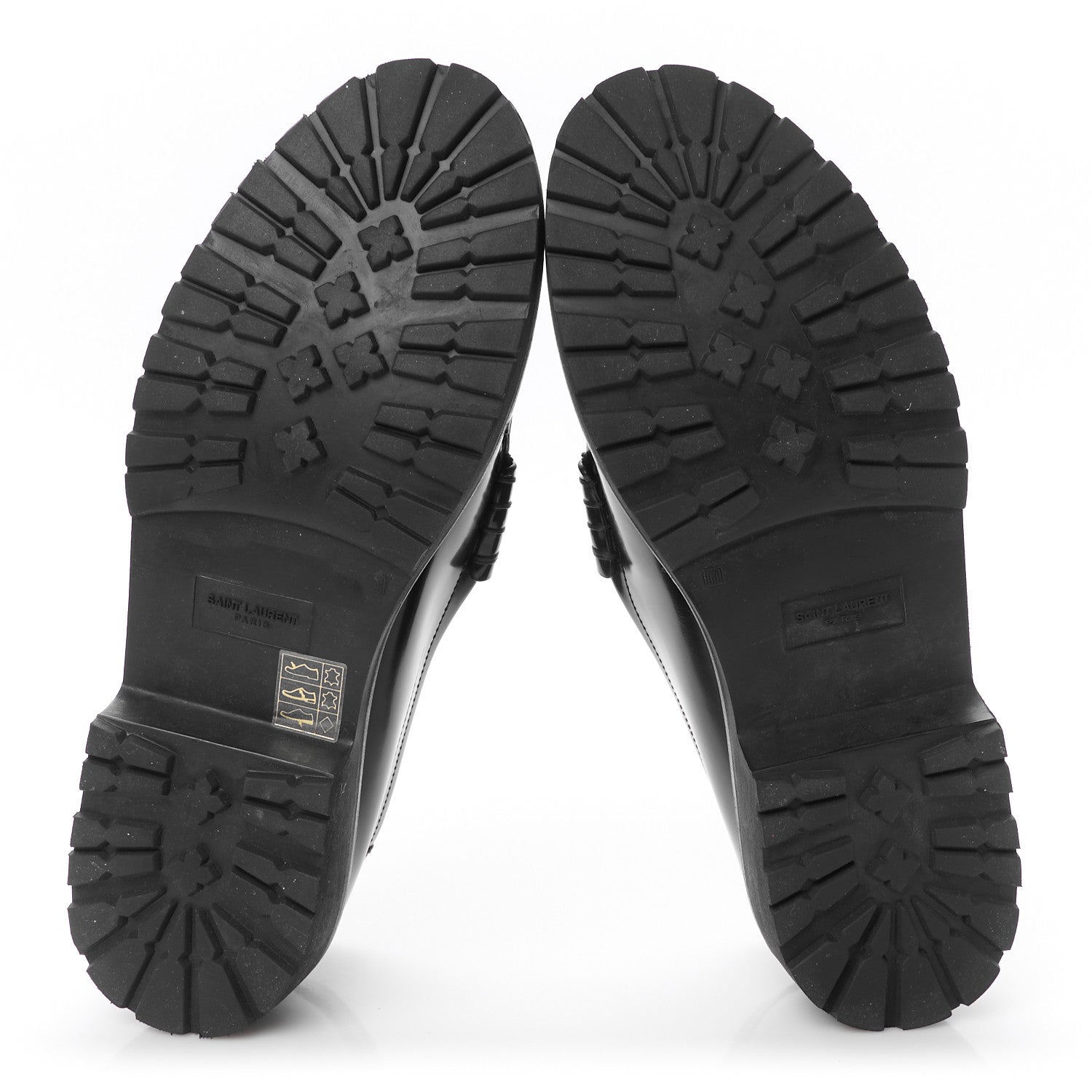 Saint Laurent Glazed Calfskin Chunky Le Loafer Penny Slippers 38 Black 6 of 10