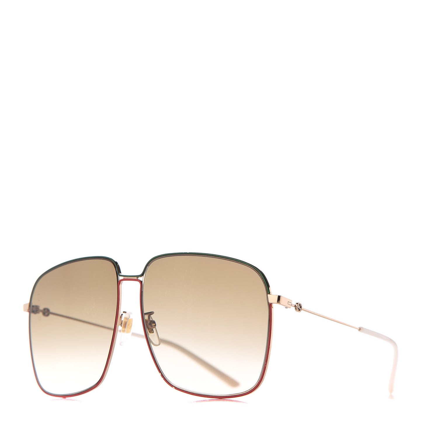 Web Rectangular Frame Interlocking G Sunglasses GG0394S Green Red