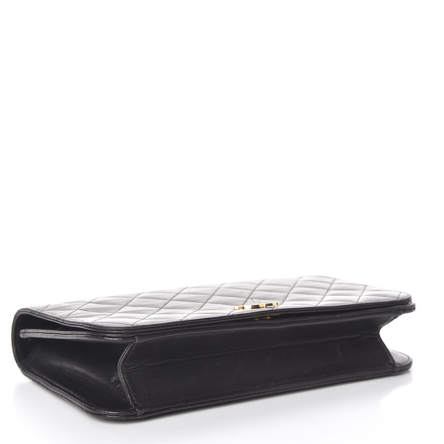 Lambskin Quilted Small Single Flap Black