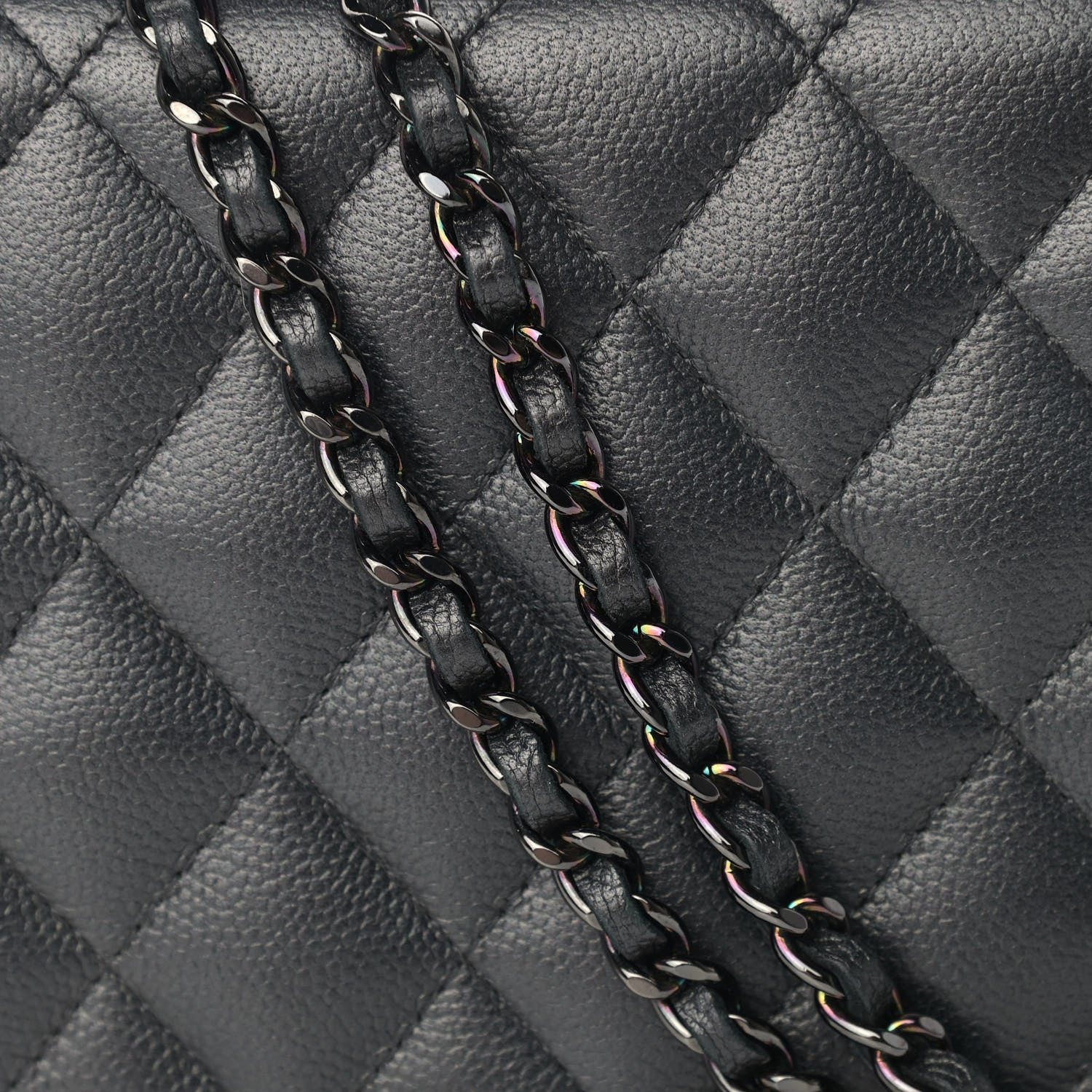Chanel Caviar Quilted Boy Wallet On Chain WOC So Black 13 of 13
