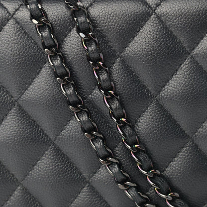 Chanel Caviar Quilted Boy Wallet On Chain WOC So Black 13 of 13