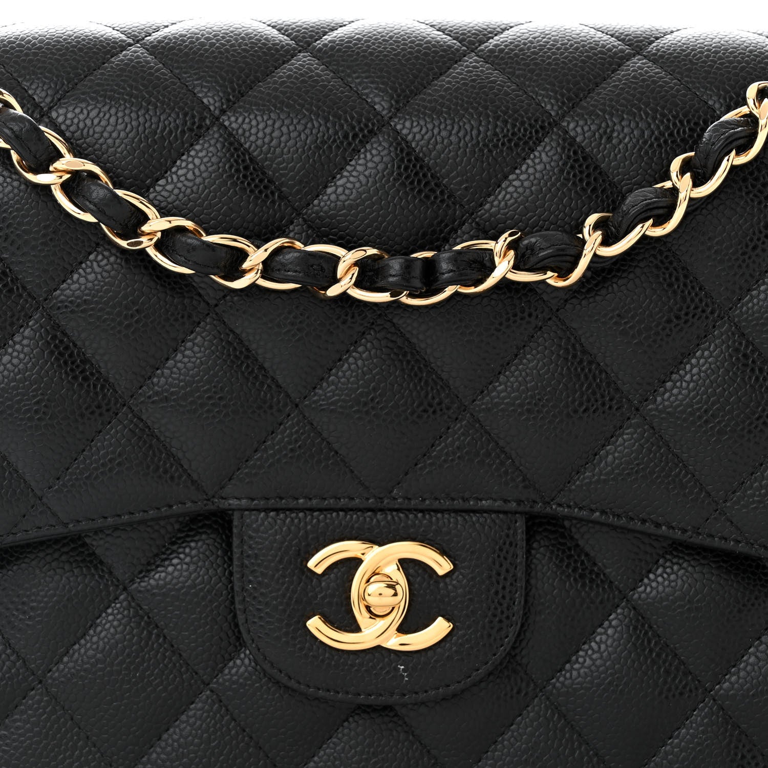 Chanel Caviar Quilted Jumbo Double Flap Black 8 of 11