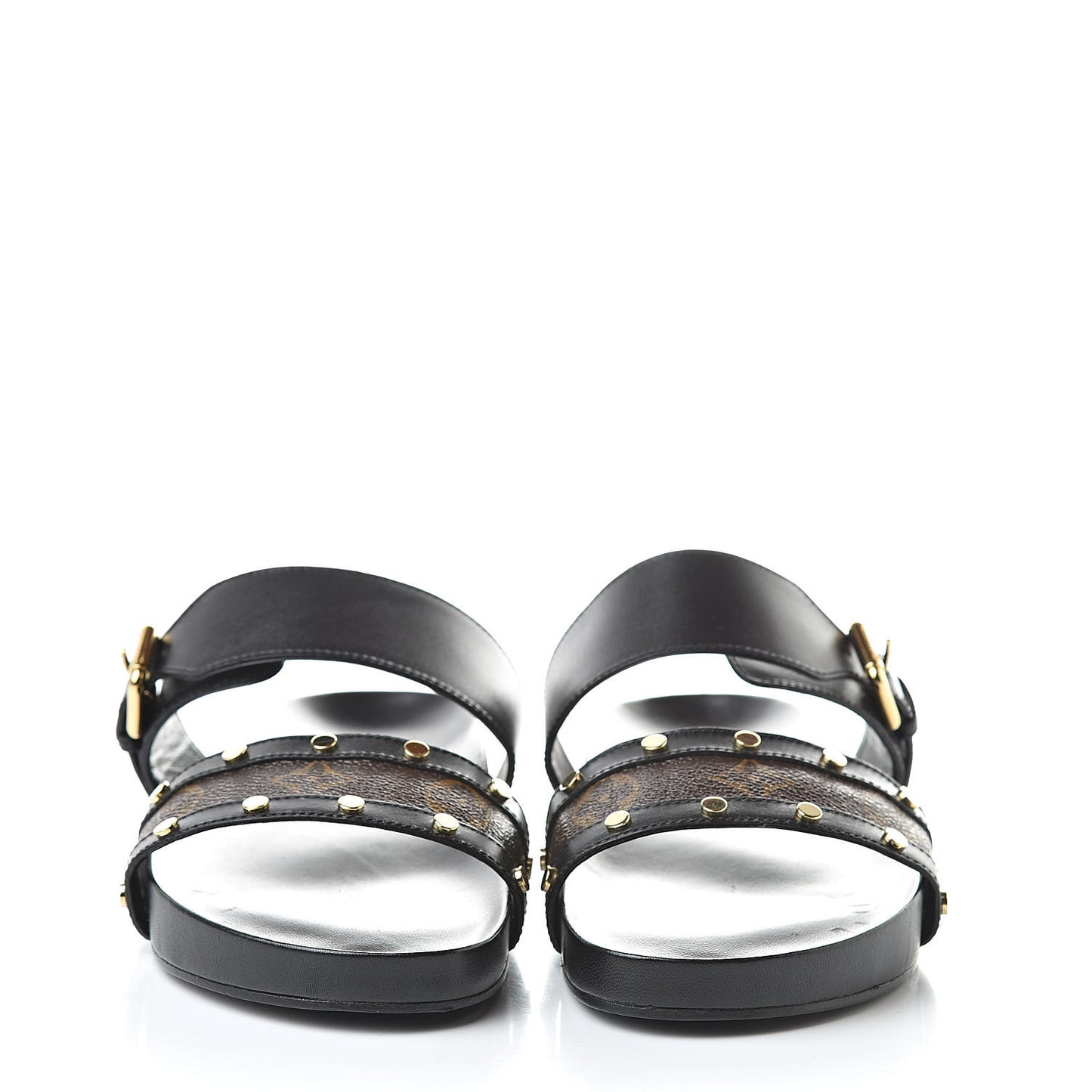 Monogram Bom Dia Mule Sandals 38.5 Black