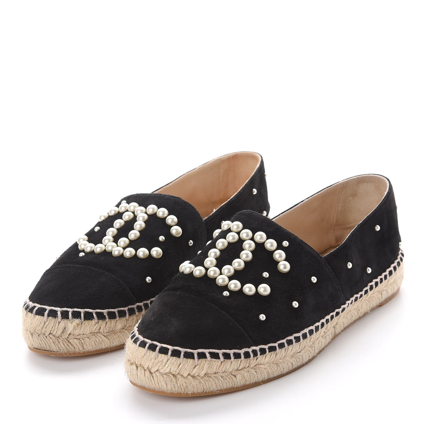 Suede Pearl CC Espadrilles 38 Black