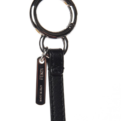 Fendi Fox Mink Goat Fur Nappa Karlito Bag Charm Black Foresta Rosso 3 of 5