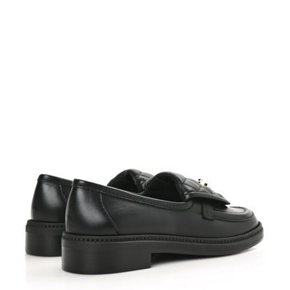 Chanel Lambskin Quilted CC Turnlock Loafers 38 Black 4 of 9