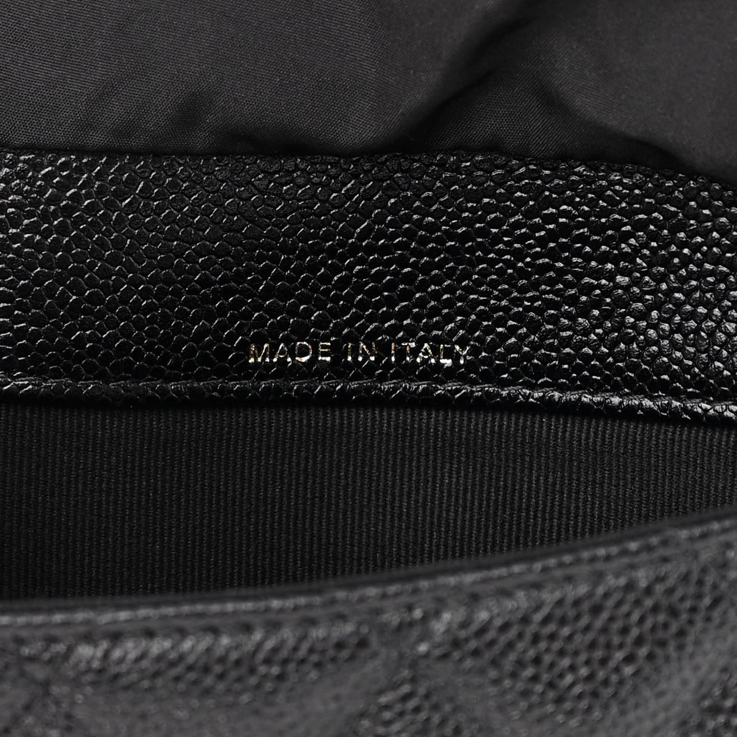 Caviar Fabric Quilted Foldable Tote With Chain Black Multicolor