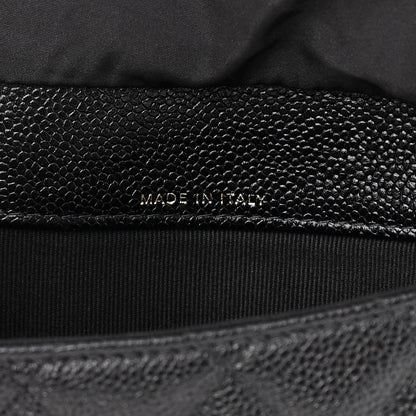 Chanel Caviar Fabric Quilted Foldable Tote With Chain Black Multicolor 12 of 19