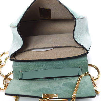 Chloe Suede Smooth Calfskin Mini Drew Shoulder Bag Happy Green 5 of 13