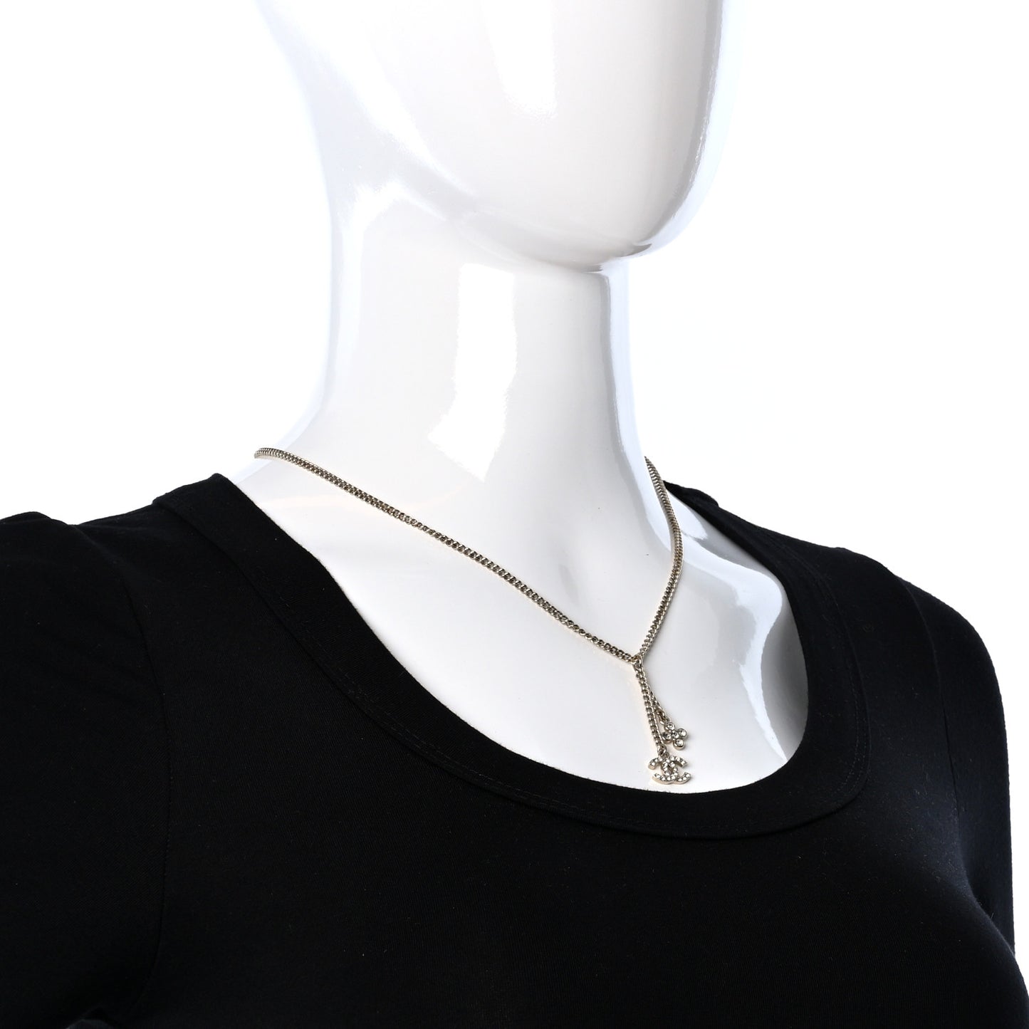 Crystal CC Drop Necklace