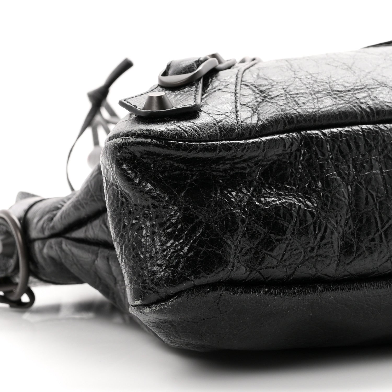 Balenciaga Agneau Arena Classic Hardware Le City First Bag Black 10 of 11