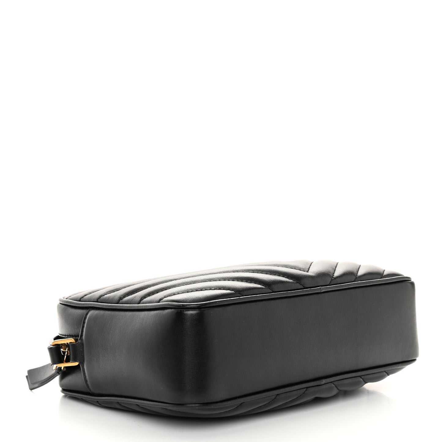 SAINT LAURENT Calfskin Matelasse Monogram Lou Camera Bag Black