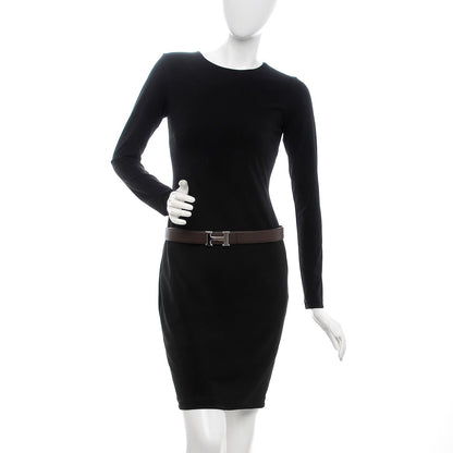 Hermes Box Togo 32mm H Belt 85 Black Chocolate 2 of 7