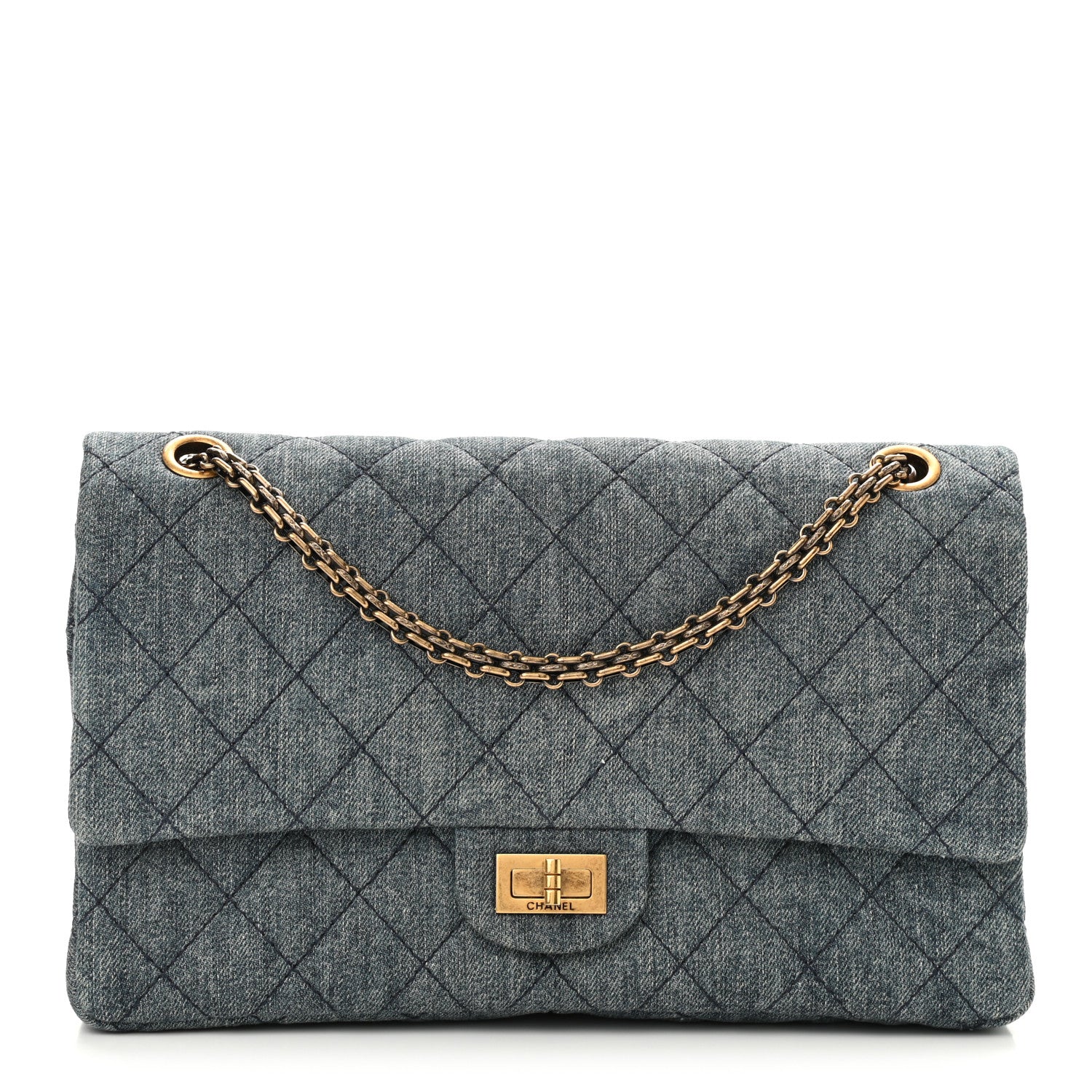 Chanel Denim Quilted 2.55 Reissue 226 Flap 1 of 11