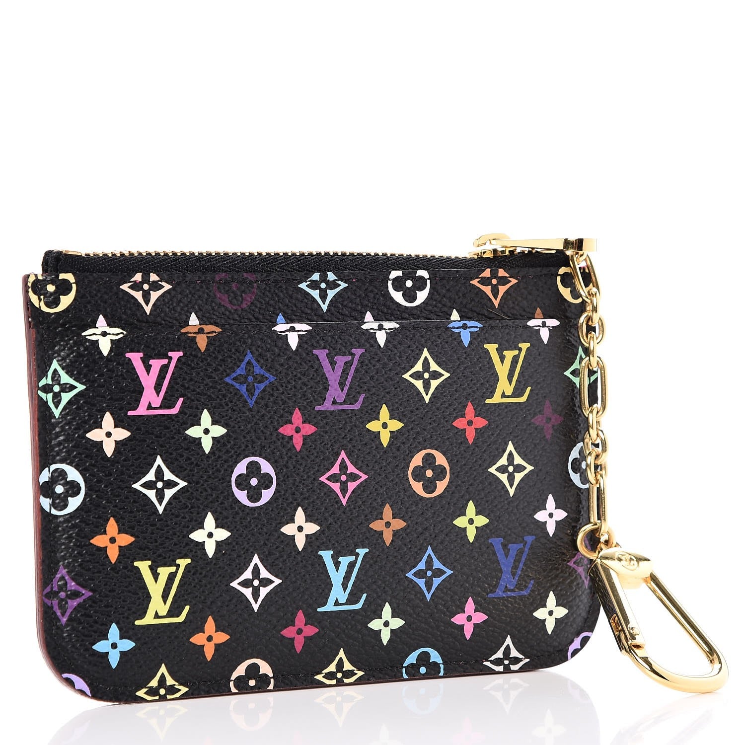 Louis Vuitton Monogram Multicolor Key Pouch Black Grenade 3 of 7