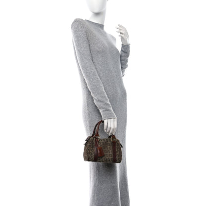 Fendi Zucchino Vitello Small Forever Boston Mogano Panna Bruciato 2 of 10