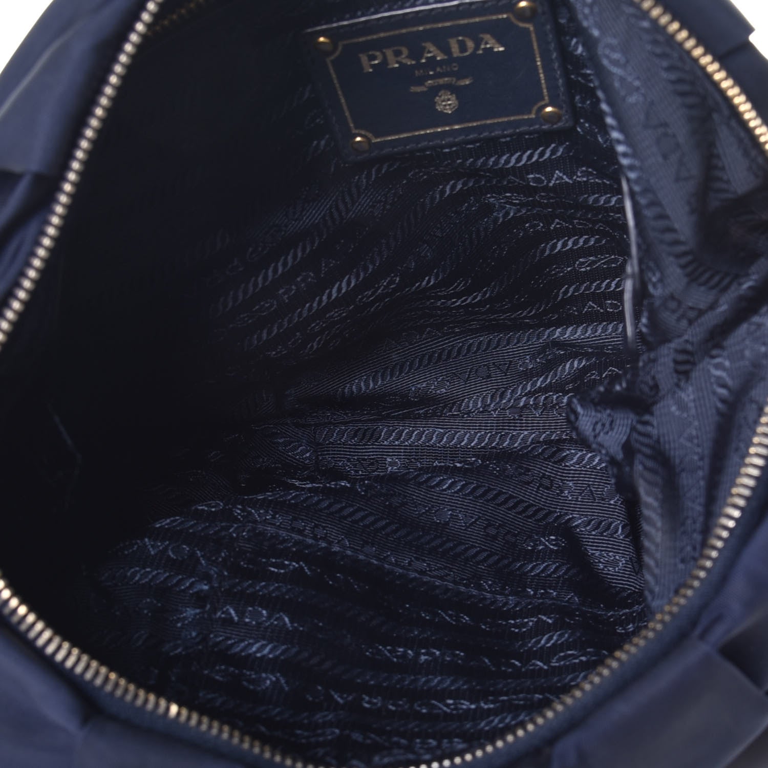 Prada Tessuto Nylon Calfskin Hobo Baltico 5 of 9