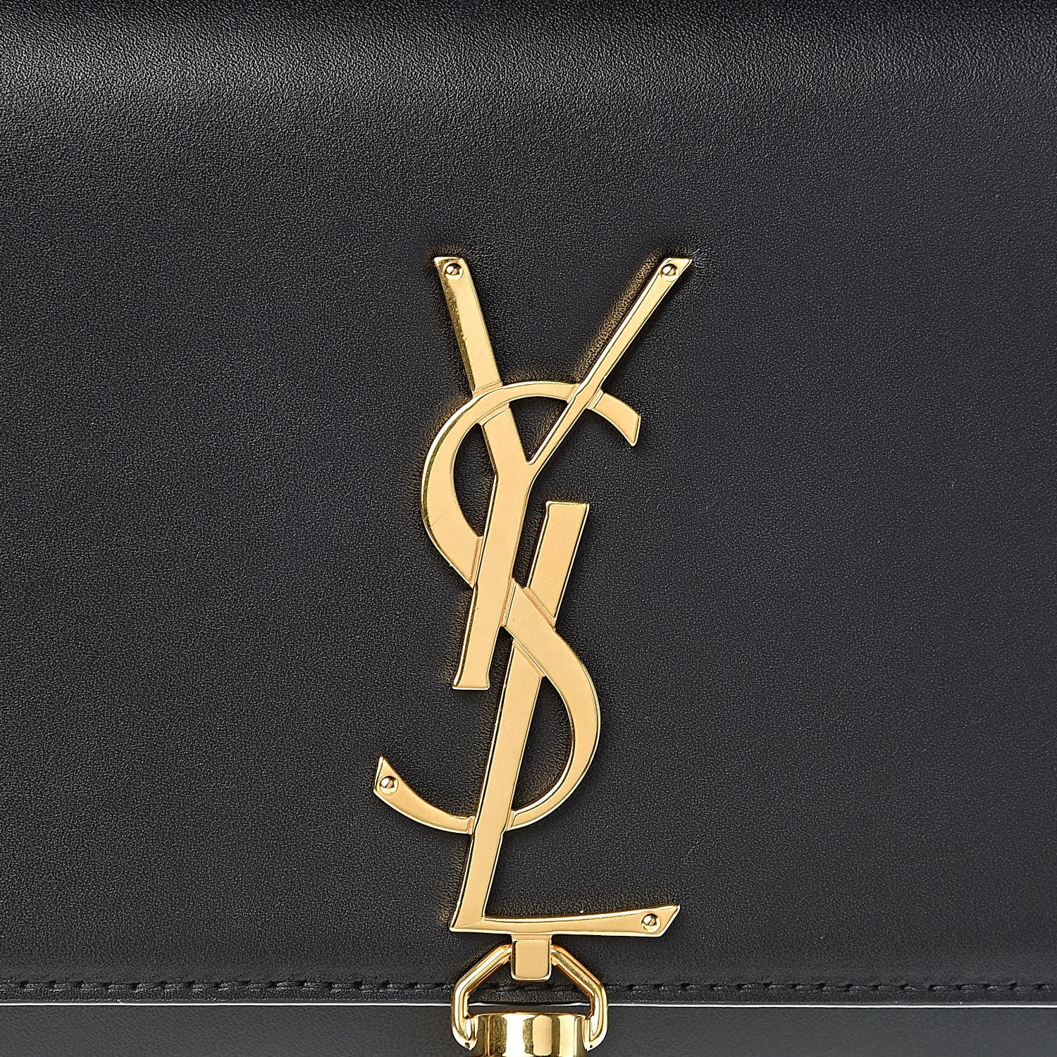 Saint Laurent Calfskin Small Classic Monogram Kate Tassel Satchel Black 9 of 9