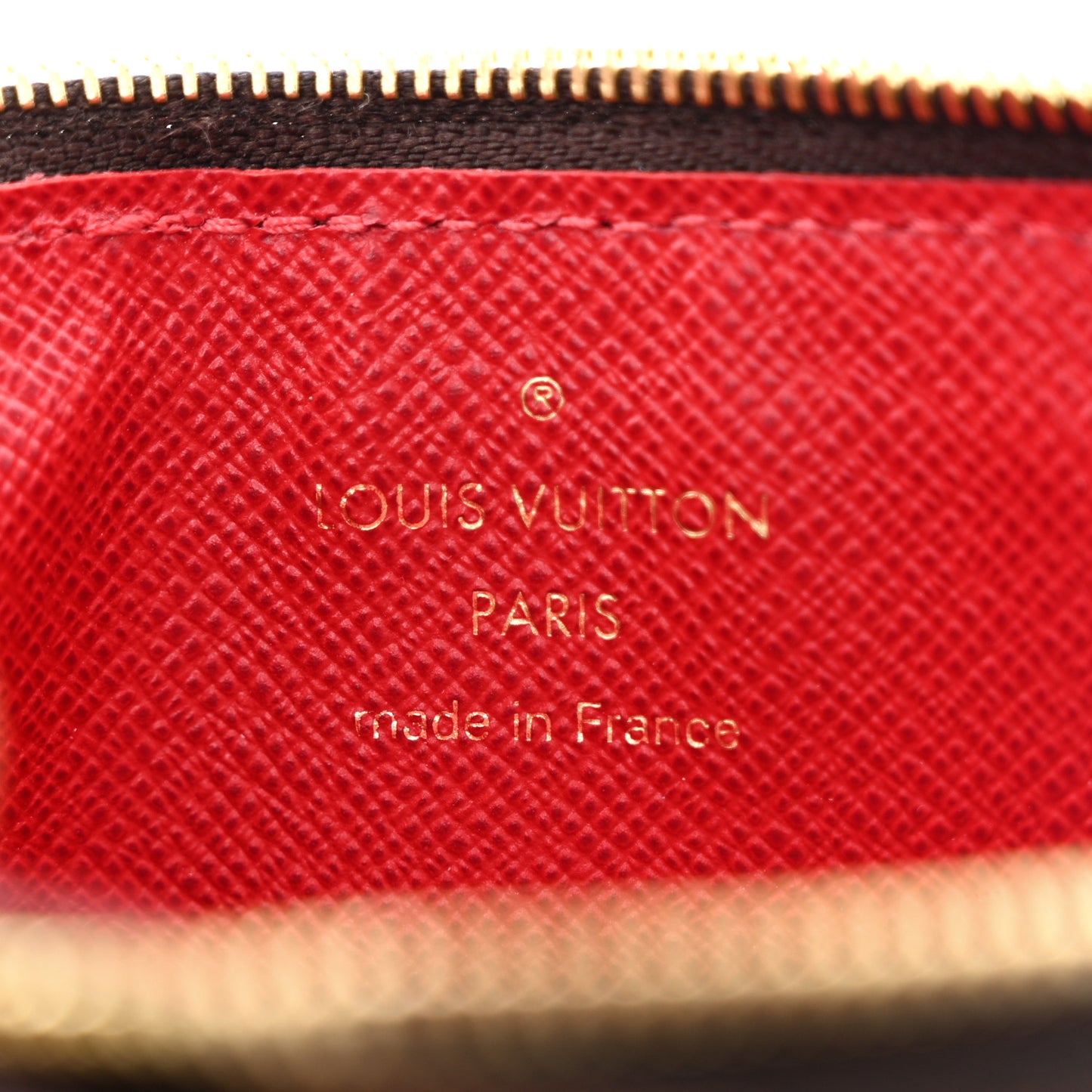 Damier Ebene Recto Verso Card Holder Red