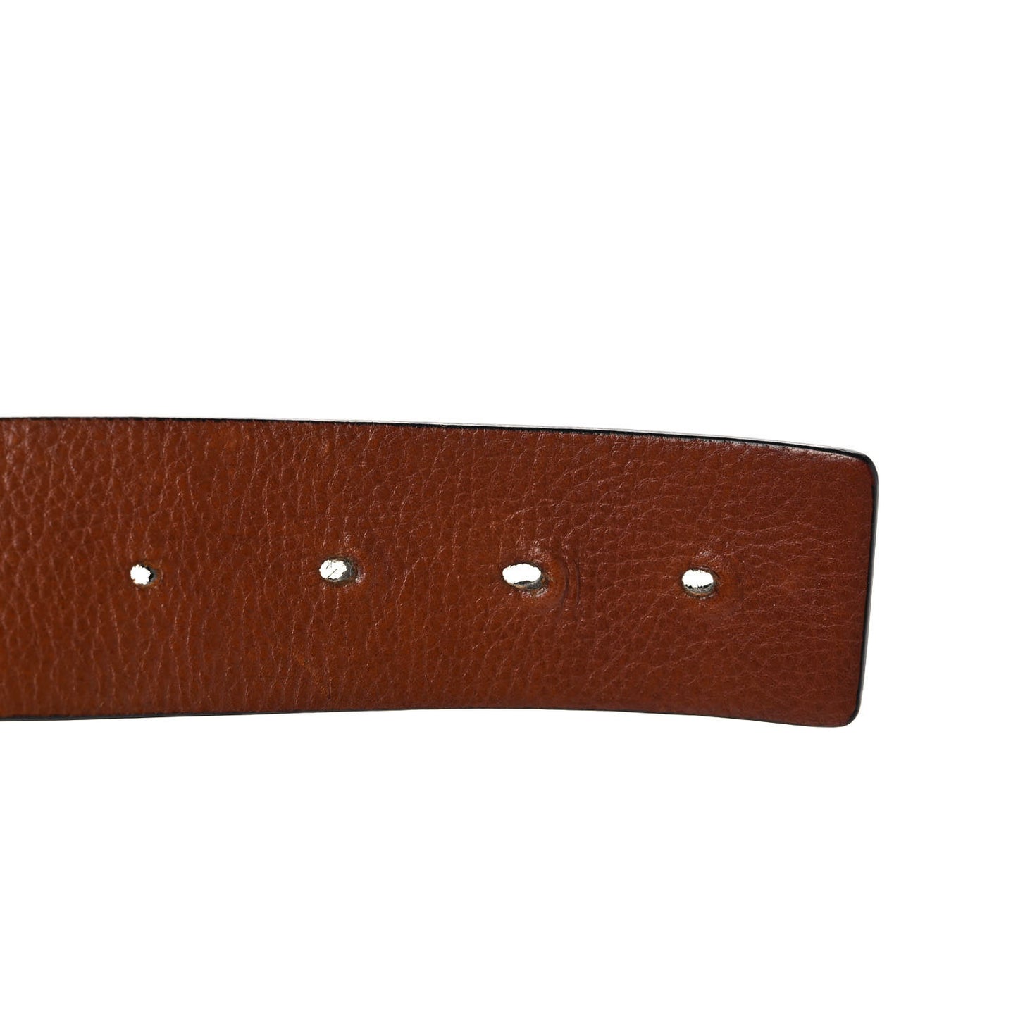 Glossy Calfskin VLogo Reversible 40mm Belt 80 32 Saddle Brown Black