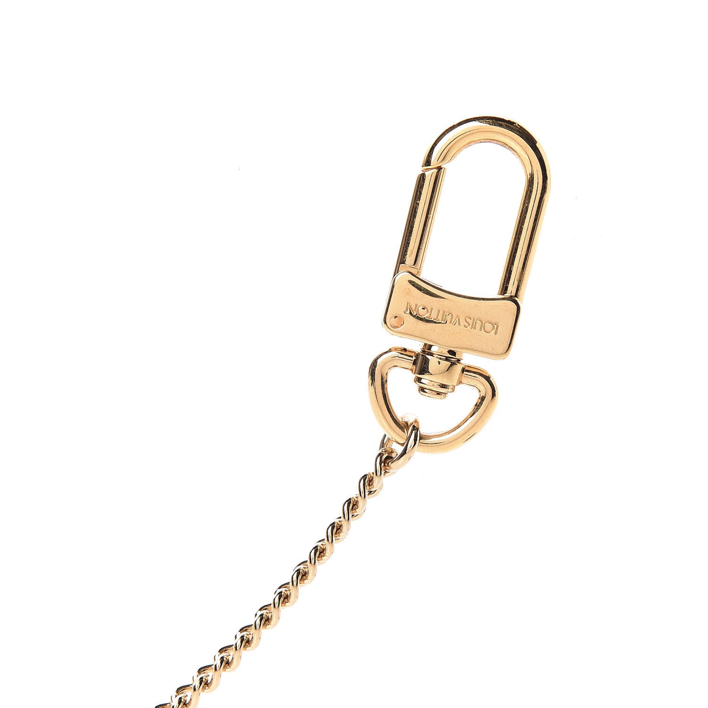 Metal Pochette Extender Key Ring Chain Gold